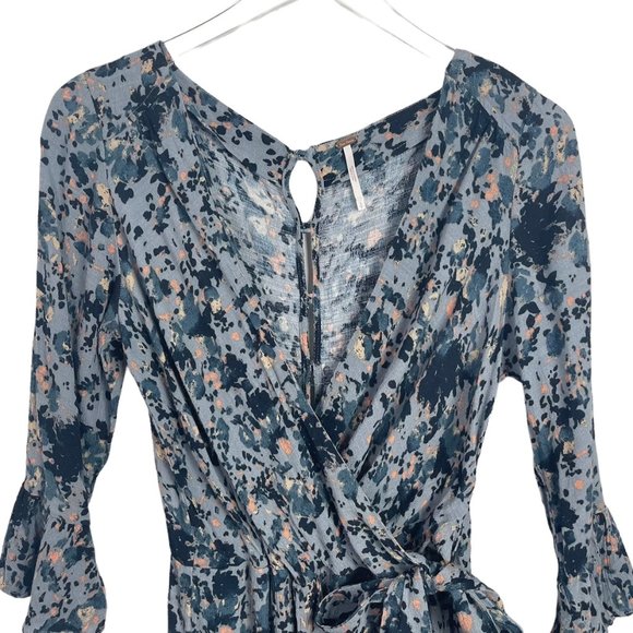 Free People | All The Right Ruffles Floral Print Romper - Picture 3 of 10